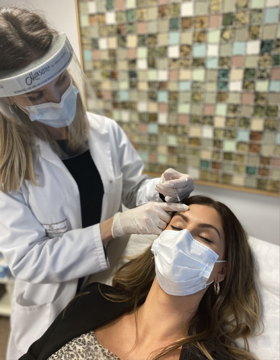 An injectable treatment being administered at London Real Skin